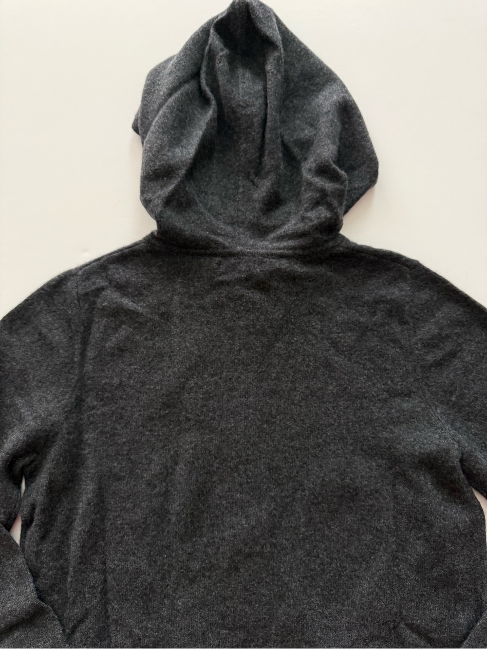 Quince Women’s Mongolian Cashmere Full-Zip Hoodie In Charcoal size XS - Picture 4 of 13